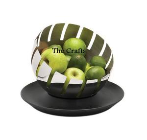 Bol à fruits de qualité supérieure en acier couleur argent, décoratif, pour la maison, l'hôtel et la restauration - Product Image 2