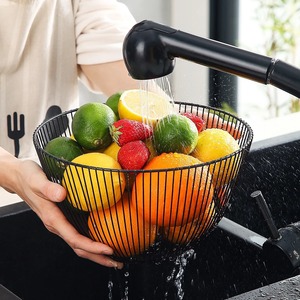 Approvisionnement direct en usine Panier de rangement pour porte-fruits en métal artisanal moderne pour espaces de vie-Disponible en vrac - Product Image 6