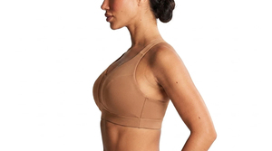 Women Solid Color Halter Sports Bra V-Neck Medium Support Breathable <b>Mesh</b> Yoga <b>Top</b> Seamless Design - Product Image 3