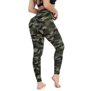 Leggings de Yoga de Cintura Alta con Logotipo Personalizado, Camuflaje, Sublimación, Elásticos, para Mujer, 100% Poliéster, Transpirables, para Entrenamiento, Fitness, Gimnasio - Product Image 3