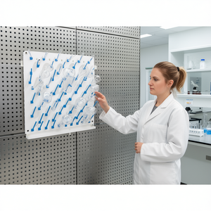 Burkle GmbH - Rejilla de Drenaje de Pared con Mango Ergonómico, Fácil de Usar, Equipo de Secado para Laboratorio - Product Image 2