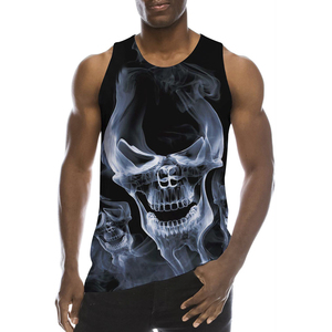 Camisetas sin mangas de LICRA bordadas para hombre estilos de moda - Product Image 1