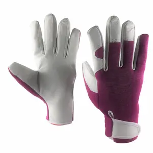 Ladies Leather Garden Gloves - Work Gloves - Gardening & Driving Gloves for Men Women