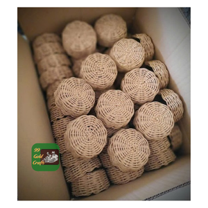 HERMOSA BANDEJA DE RATÁN DE BAMBÚ TEJIDA A MANO BANDEJA DECORATIVA REDONDA PARA CENTRO DE MESA Y ORGANIZACIÓN DEL HOGAR - Product Image 6