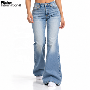 Jeans rectos de mezclilla para mujer OEM, lavado vintage, proveedor de marca privada para marcas de boutique estadounidenses al por mayor - Product Image 4