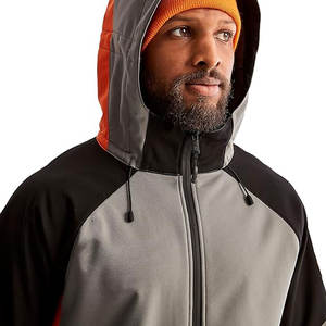 Chaqueta acolchada para lluvia con diseño de logotipo personalizado para hombre, chaqueta impermeable Softshell de nailon para hombre - Product Image 6