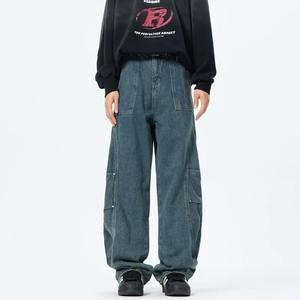 Custom Print <b>Men's</b> Denim Pants <b>High</b> Quality Cotton Light Washed Baggy Plus Size <b>Jeans</b> Pant for <b>Men</b> - Product Image 6