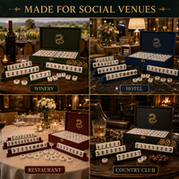 Ensembles de Mahjong Américains Personnalisés pour Hôtels, Vignobles, Restaurants, Événements – Tuiles, Tapis, Supports en Gros, OEM, Vente en Gros