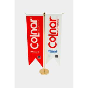 Bandera de Escritorio en Forma de T con Impresión Digital, Base de Aluminio en Forma de Herradura para Decoración o Reuniones - Product Image 2
