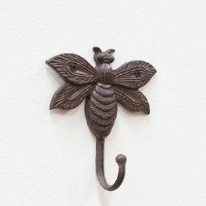 Crochet mural en métal en fer Design floral fini antique pour salon salle de bain et cuisine décoration crochets muraux - Product Image 3