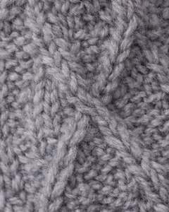 Gorro de Invierno Personalizado de Punto Gris con Pompón de Piel Sintética, Tejido de Cable, Grueso, Cálido, Mezcla de Lana Acrílica, Fabricante Personalizado, Unisex - Product Image 4