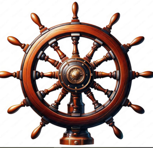 Clipart de Rueda Marítima de Alta Calidad |   Paquete de Imágenes Decorativas de Ruedas Náuticas Marítimas, Decoración Hecha a Mano con Ruedas de Barco de la Mejor Calidad - Product Image 1