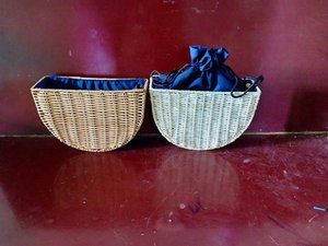 Eco-Friendly Rattan <b>Bag</b> - Handwoven Vietnamese Artisan Purse for Sustainable Style, Minimalist Outfits Timeless Rattan <b>Bag</b> Charm - Product Image 2