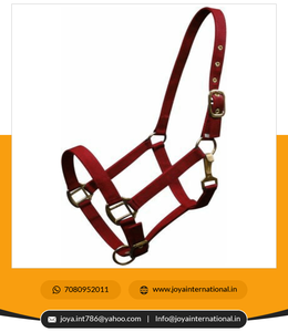 Licol de cheval occidental en nylon à trois plis avec matériel en laiton licou en cuir de taille d'épi portable personnalisé et personnalisé - Product Image 5