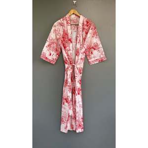 Robe Kimono en Coton à Imprimé Floral, Sans Col, Élégante, Taille Unique, pour Club, Loisirs, Robe d'Été Sexy - Product Image 5