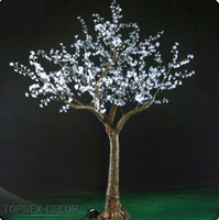 außenbereich IP65 wasserdicht weihnachten dekorative LED-gartenbeleuchtung rosa kirschblütenbaum künstlich beleuchteter baum