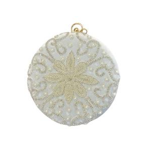 Timeless elegante día de la boda hecho a mano con cuentas trabajo nupcial embrague monedero mujeres y niñas satén PVC acrílico forro Rhinestone - Product Image 1