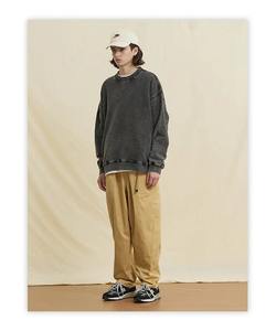 เสื้อสเวตเตอร์คอกลมสำหรับผู้ชายเสื้อขนแกะหนาแขนยาวปักลาย100% ผ้าคอตตอนฤดูหนาวพิมพ์ลายขนาด XS - Product Image 3