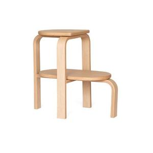 Taburete de Madera de Estilo Vintage con Acabado Pulido Liso, Ideal para Hogares Rústicos, Uso en la Cocina y Acceso Diario - Product Image 1