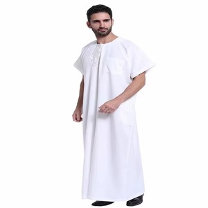 2024 100% polyester hồi giáo trắng Nhật Bản vải đồng bằng Arabic thobe vải - Product Image 3