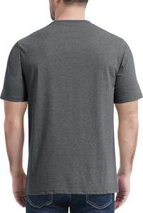 Camiseta de verano para hombre, camisetas informales de talla grande para hombre, camiseta personalizada de algodón orgánico transpirable de Color sólido - Product Image 6