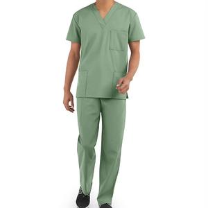 Conjunto de uniformes médicos al por mayor para hombres, uniforme de enfermera, traje para correr, Top y pantalones elásticos con tres bolsillos para ropa de trabajo de enfermera - Product Image 2
