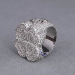 Venta al por mayor 14kt Lab Grown Moissanite Hip Hop anillo colección personalizada boda compromiso fiesta diamante anillo VVS claridad - Product Image 5