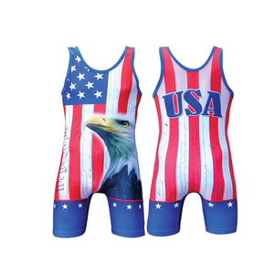 Custom Logo Sublimation Sportswear <b>Weightlifting</b> Youth <b>Singlet</b> Suit Wrestling <b>Singlet</b> - Product Image 2