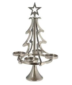 Design moderno in metallo legno natale bancone citazione personalizzata decorazione natalizia fatta a mano colore nero forma di pino albero - Product Image 3