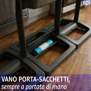 Porta per Sacchi di Raccolta Differenziata 80-110 L, Struttura Modulare in Resina per Uso Interno/Esterno - Product Image 4