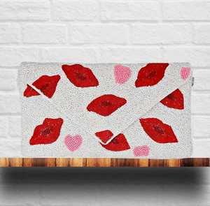 Achat Qualité Supérieure Sauvage Bisous Perlé Léopard Rouge Lèvres Bandoulière Chaîne Pochette - Product Image 1