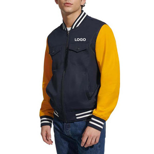 High Street Men's Winter Satin Varsity <b>Jacket</b> for Man New Arrival Design OEM Service Embroidered College <b>Baseball</b> <b>Bomber</b> <b>Jacket</b> - Product Image 2