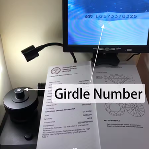 Diamant de laboratoire cultivé rond brillant de taille E VS1 de 3x3 mm à 6x6 mm pour la fabrication de bijoux certifiés fantaisie légers - Product Image 3