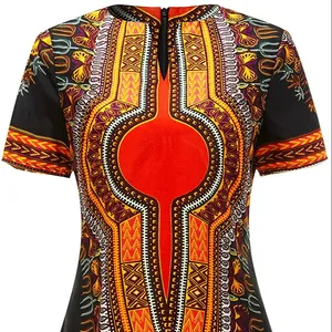 Robe africaine en cire Dashiki pour femmes, imprimé africain traditionnel sans manches, robe longue, grande taille, mode Ankara