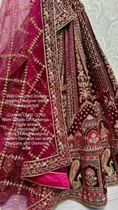 Hermosa Novia Lehenga Choli Con Doble Dupatta Diseñador - Product Image 6