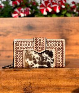 Cartera de cuero Western Hair On Hide & Tooled Cartera de cuero genuino de alta calidad Premium Cartera de mujer de cuero de vaca personalizada - Product Image 3