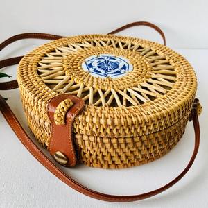 Bulk Wholesale <b>Handbags</b> for Ladies Natural Rattan <b>Handbag</b> Long Strap Crossbody Fashion <b>Accessories</b> Round Bali Summer Bag - Product Image 4