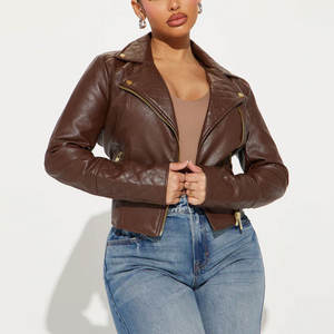 Chaqueta de cuero a la moda para mujer, material de secado rápido personalizado, último diseño, diseña tu propia chaqueta de cuero a la moda para mujer - Product Image 1