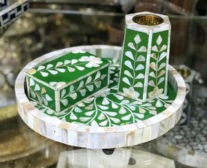 ชุดของขวัญรอมฎอนจาก tradnary Pvt Ltd กระถางธูปและที่วางบาคูร์วัสดุม็อบออกแบบสไตล์อาหรับสำหรับใช้ในร่ม - Product Image 2