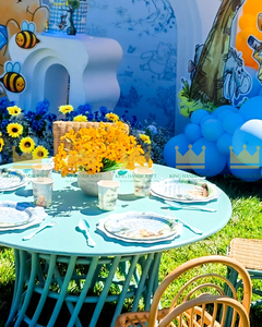 New Model Rattan <b>Kids</b> Round <b>Table</b> <b>and</b> <b>Chairs</b> Party Set - Apply for Birthday Parties or Gatherings - Product Image 6