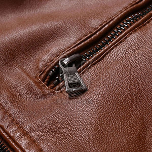 Venta Directa de Fábrica, Chaqueta de Invierno de Cuero Genuino, Nueva Moda, Corte Ajustado, Alta Calidad, Logotipo Frontal, Secado Rápido para Hombre - Product Image 5