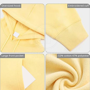 Hoodies surdimensionnés pour femmes, couleur personnalisée, prix bas, prix de gros, nouvelle arrivée - Product Image 6