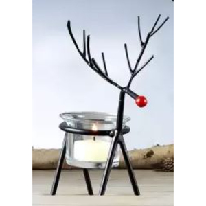 Juego al por mayor de 2 portavelas de Reno navideño, artículos de decoración navideña de Indian Metal World - Product Image 6