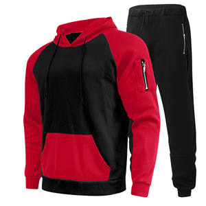 Pantalones deportivos de alta calidad de tela suave para hombre, de algodón y pantalones de chándal Sudadera con capucha, conjunto de 2 piezas, chándales para hombre, chándal para correr - Product Image 1