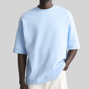 HILO PLUMAS Premium 100% Algodón Personalizado 240gsm Peso Pesado Oversized Unisex Camiseta Patrón Color Personalizado Manga Corta - Product Image 1