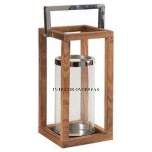 Lot de 2 bougeoirs en verre plaqué or et transparent de haute qualité, lanterne, accessoires de mariage et de foudre pour la maison d'Inde - Product Image 6