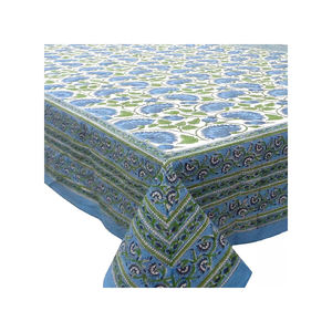 Mantel de boda de algodón estampado a mano de alta calidad fabricante indio Kamal Aqua Gud hecho a mano a un precio - Product Image 3