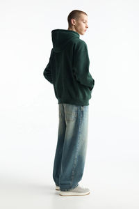 เสื้อสเวตเชิ้ตผ้าฝ้ายพิมพ์ลายโอเวอร์ไซส์สไตล์ฝรั่งเศสสำหรับใส่สบายๆสีทึบปรับแต่งได้ - Product Image 6