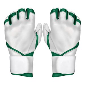 Guantes de bateo de béisbol de cuero genuino personalizados profesionales de alta calidad Protección de manos para la posición del receptor - Product Image 1