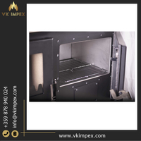 Cheminées à bois autoportantes modernes d'origine bulgare, efficacité thermique nominale de 7,7 kW, pour chauffage intérieur de 100 à 120 m³